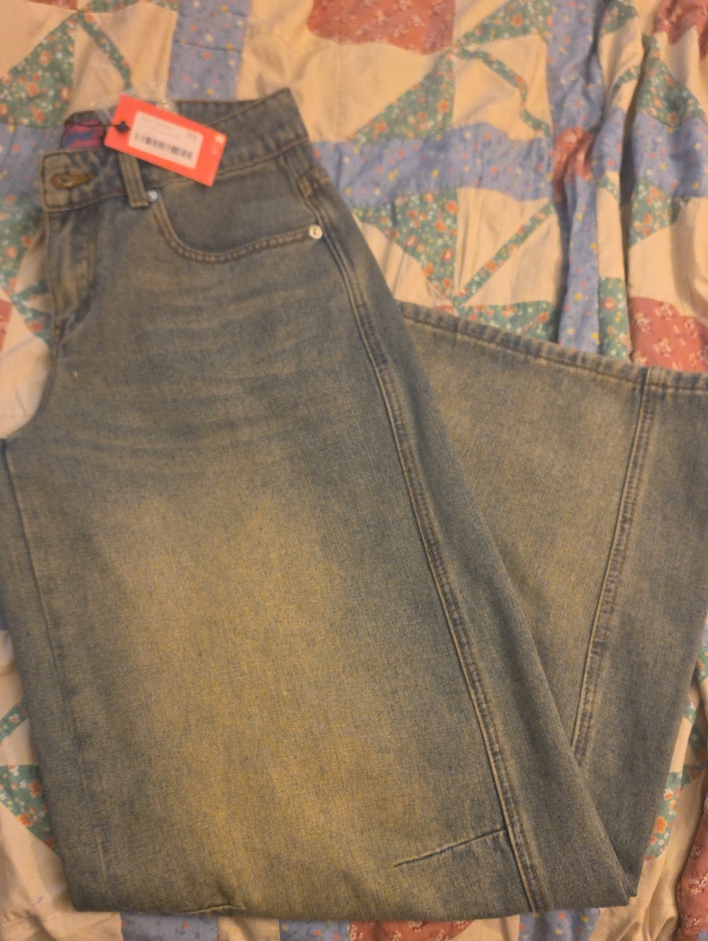 Edikted Light Blue Wide-Leg High-Rise Jeans